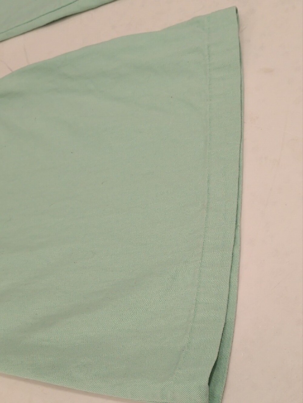 Authentic 70s Vintage High Waist Pastel Mint Green Super Wide Leg Pants SeeMeas - Picture 4 of 8